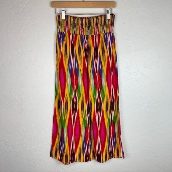 Anthropologie Vanessa Virginia Apolline Maxi Skirt Colorful Print Women's Sz XS - Picture 2 of 8